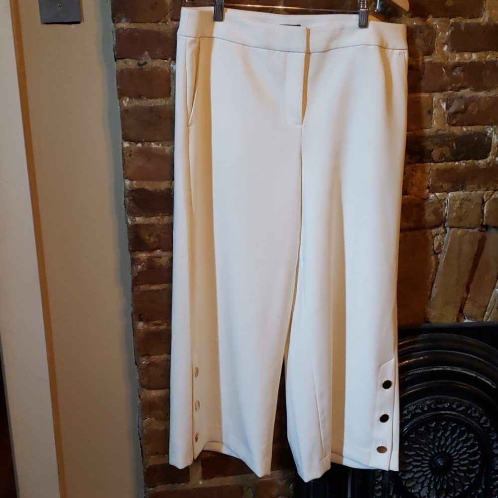 Loft Creme Wide Leg Dress Pants, Loft: size 10